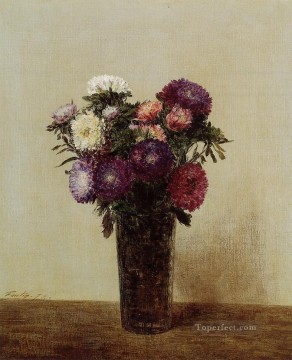 花瓶 女王のデイジー アンリ・ファンタン・ラトゥール Oil Paintings